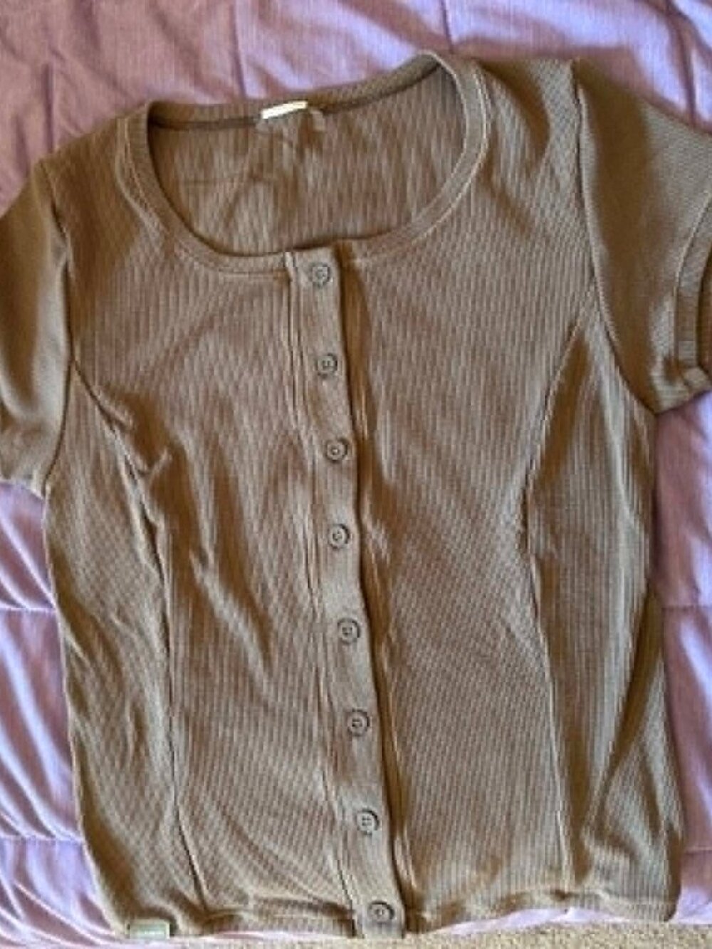 Mellow™ Rib Mid Short Sleeve Cardigan - Picture 3 of 3